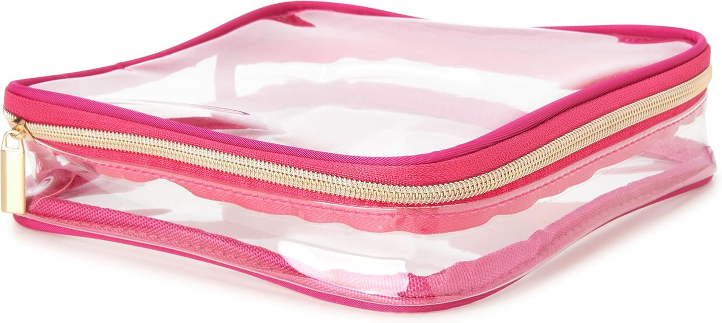 Black Makeup Bag Cosmetics Organizer Travel Essentials Weekender Velour Rhinestone Gold Trim