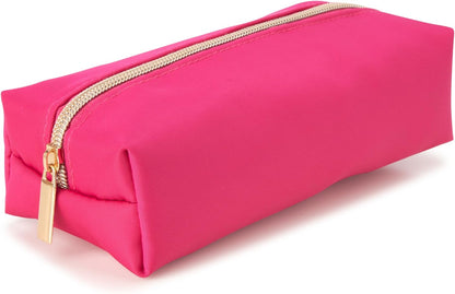 Black Makeup Bag Cosmetics Organizer Travel Essentials Weekender Velour Rhinestone Gold Trim